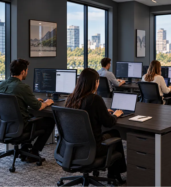 Vetora team working in the office
